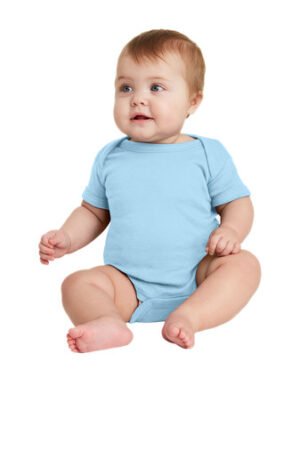 RS4400 Rabbit Skins™ Infant Short Sleeve Baby Rib Bodysuit
